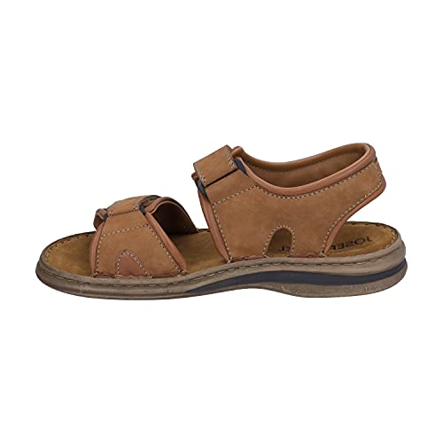 Josef Seibel Herren Klassische Sandalen Max 62,Weite G (Normal),Sandaletten,klettsandalen,bequem,Sommerschuhe,Braun (Cognac),46 EU von Josef Seibel