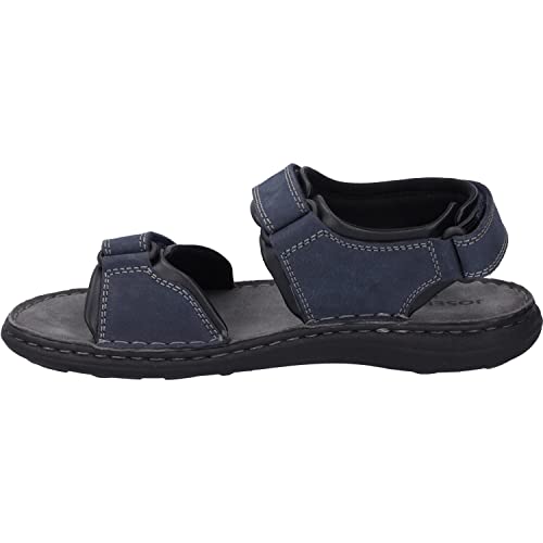 Josef Seibel Herren Klassische Sandalen Vincent 09,Weite G (Normal),Freizeitschuhe,offene Schuhe,Strandschuhe,bequem,Blau (Jeans-Kombi),47 EU von Josef Seibel