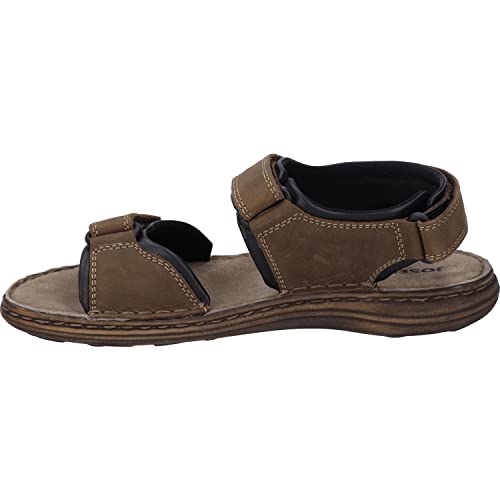 Josef Seibel Herren Klassische Sandalen Vincent 09,Weite G (Normal),Freizeitschuhe,offene Schuhe,Strandschuhe,bequem,braun-Kombi,45 EU von Josef Seibel