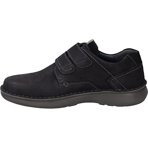 Josef Seibel Herren Kletthalbschuhe Alan 02,Weite K (Extra weit),Wechselfußbett,Freizeitschuhe,Klettverschluss,Sneaker,schwarz,43 EU von Josef Seibel