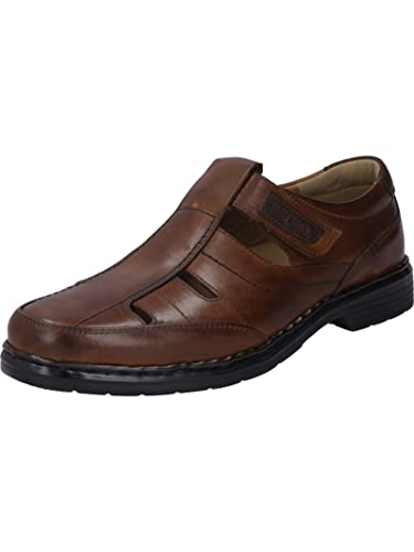 Josef Seibel Herren Kletthalbschuhe Alastair 08,Weite K (Extra weit),Wechselfußbett,Freizeitschuhe,Klettverschluss,Braun (Cognac),40 EU von Josef Seibel