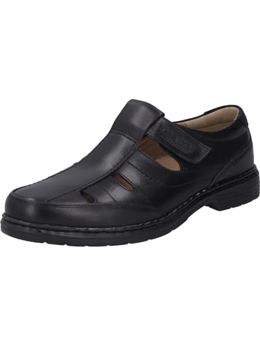 Josef Seibel Herren Kletthalbschuhe Alastair 08,Weite K (Extra weit),Wechselfußbett,Freizeitschuhe,Klettverschluss,schwarz,40 EU von Josef Seibel