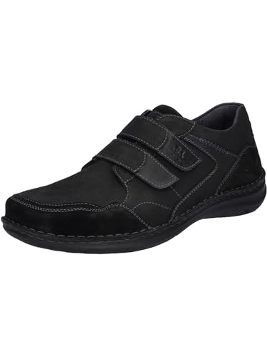Josef Seibel Herren Kletthalbschuhe Anvers 85,Weite K (Extra weit),Wechselfußbett,Freizeitschuhe,Klettverschluss,schwarz,42 EU von Josef Seibel