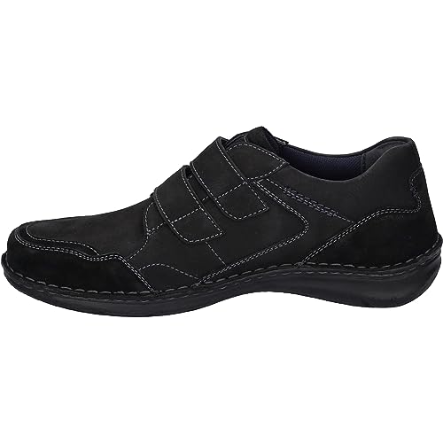 Josef Seibel Herren Kletthalbschuhe Anvers 85,Weite K (Extra weit),Wechselfußbett,Klettschuhe,Strassenschuhe,Sneaker,schwarz,43 EU von Josef Seibel