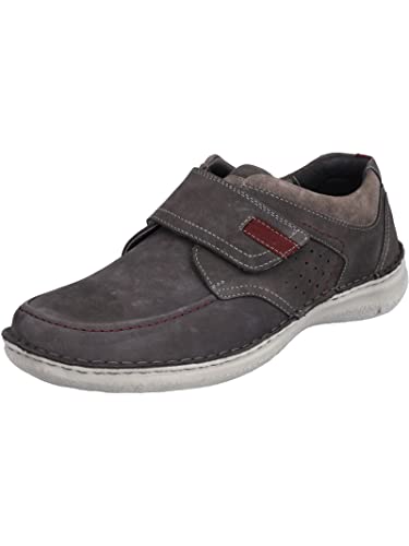 Josef Seibel Herren Kletthalbschuhe Anvers 93,Weite K (Extra weit),Wechselfußbett,Sneaker,Freizeitschuhe,Grau (Granit-Kombi),41 EU von Josef Seibel