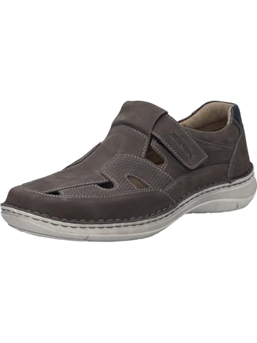 Josef Seibel Herren Kletthalbschuhe New Anvers 81,Weite K (Extra weit),Wechselfußbett,Freizeitschuhe,Klettverschluss,Granit,49 EU von Josef Seibel