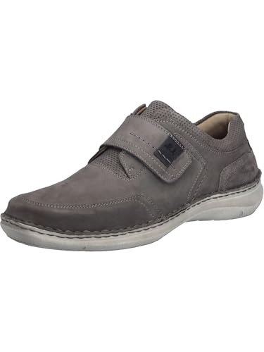Josef Seibel Herren Kletthalbschuhe New Anvers 83,Weite K (Extra weit),Wechselfußbett,Freizeitschuhe,Klettverschluss,Asphalt,50 EU von Josef Seibel