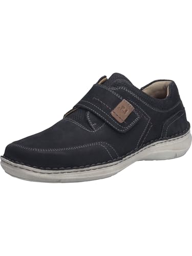 Josef Seibel Herren Kletthalbschuhe New Anvers 83,Weite K (Extra weit),Wechselfußbett,Klettverschluss,Klettschuhe,dunkelblau,45 EU von Josef Seibel