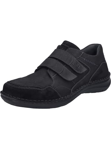 Josef Seibel Herren Kletthalbschuhe New Anvers 85,Weite K (Extra weit),Wechselfußbett,Sneaker,Freizeitschuhe,schwarz,40 EU von Josef Seibel