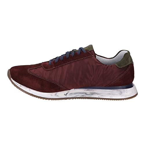 Josef Seibel Herren Low-Top Sneaker Anton 02,Weite G (Normal),lose Einlage,Sportschuhe,Freizeitschuhe,Turnschuhe,Rot (Bordo-Kombi),43 EU / 9 UK von Josef Seibel