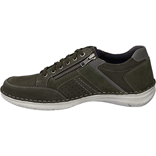 Josef Seibel Herren Low-Top Sneaker Anvers 87,Weite K (Extra weit),Wechselfußbett,Freizeitschuhe,Turnschuhe,Grün (Tanne-Kombi),42 EU von Josef Seibel