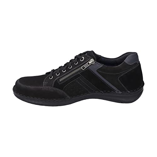 Josef Seibel Herren Low-Top Sneaker Anvers 87,Weite K (Extra weit),Wechselfußbett,Laufschuhe,schnürschuhe,schwarz-Kombi,43 EU von Josef Seibel