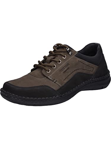 Josef Seibel Herren Low-Top Sneaker Anvers 98,Weite K (Extra weit),Wechselfußbett,Laufschuhe,schnürschuhe,Grau (Asphalt-Kombi),42 EU von Josef Seibel