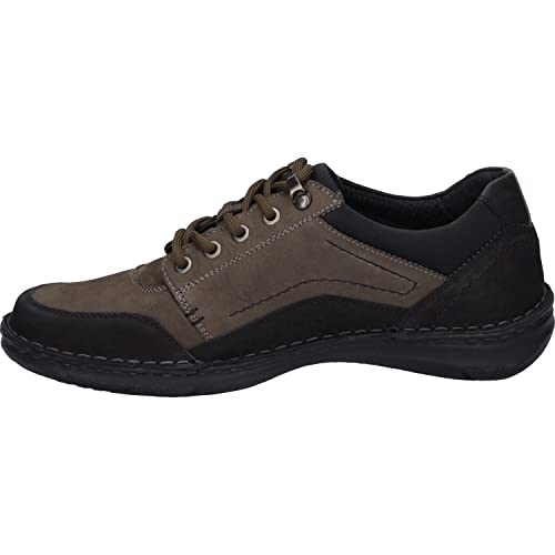 Josef Seibel Herren Low-Top Sneaker Anvers 98,Weite K (Extra weit),Wechselfußbett,Laufschuhe,schnürschuhe,Grau (Asphalt-Kombi),46 EU von Josef Seibel