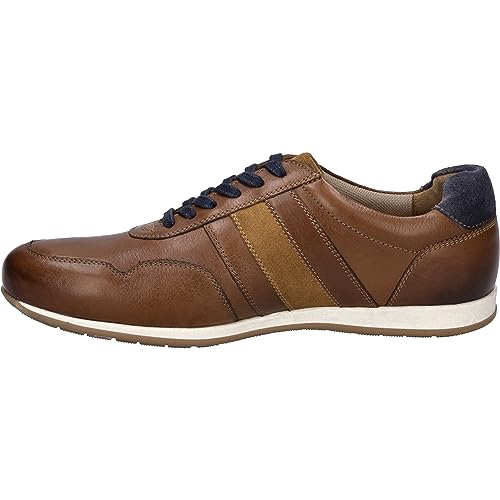 Josef Seibel Herren Low-Top Sneaker Colby 02,Weite G (Normal),Wechselfußbett,Laufschuhe,schnürschuhe,schnürer,Cognac-Kombi,42 EU von Josef Seibel