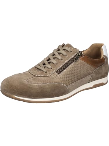Josef Seibel Herren Low-Top Sneaker Colby 03,Weite G (Normal),Wechselfußbett,Turnschuhe,Laufschuhe,schnürschuhe,Taupe-Multi,45 EU von Josef Seibel