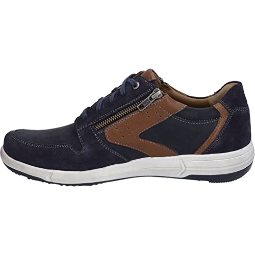 Josef Seibel Herren Low-Top Sneaker Enrico 20,Weite G (Normal),Wechselfußbett,Turnschuhe,Laufschuhe,schnürschuhe,Indigo-Kombi,42 EU von Josef Seibel