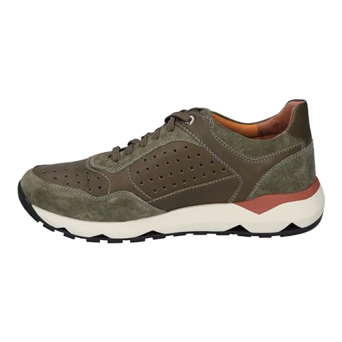 Josef Seibel Herren Low-Top Sneaker Jeremiah 04,Weite G (Normal),Wechselfußbett,Freizeitschuhe,Laufschuhe,schnürer,Grün (Oliv-Kombi),42 EU von Josef Seibel