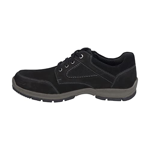 Josef Seibel Herren Low-Top Sneaker Lenny 54,Weite K (Extra weit),Wechselfußbett,wasserdicht,Laufschuhe,schnürschuhe,schwarz,44 EU von Josef Seibel