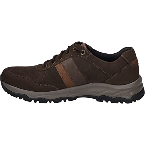 Josef Seibel Herren Low-Top Sneaker Leroy 56,Weite H (Weit),Wechselfußbett,wasserdicht,Freizeitschuhe,Turnschuhe,braun-Kombi,44 EU von Josef Seibel