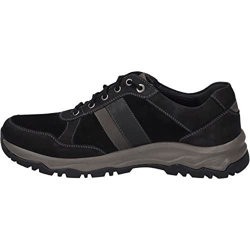 Josef Seibel Herren Low-Top Sneaker Leroy 56,Weite H (Weit),Wechselfußbett,wasserdicht,Halbschuhe,straßenschuhe,schwarz-Kombi,41 EU von Josef Seibel