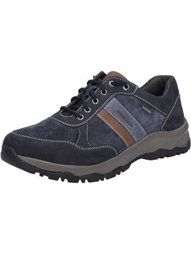 Josef Seibel Herren Low-Top Sneaker Leroy 56,Weite H (Weit),Wechselfußbett,wasserdicht,Halbschuhe,straßenschuhe,Indigo-Kombi,42 EU von Josef Seibel