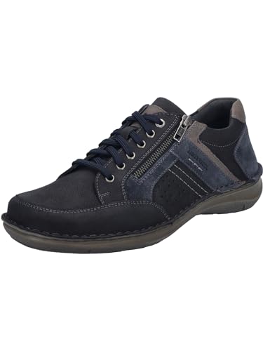 Josef Seibel Herren Low-Top Sneaker New Anvers 87,Weite K (Extra weit),Wechselfußbett,straßenschuhe,dunkelblau-Kombi,49 EU von Josef Seibel