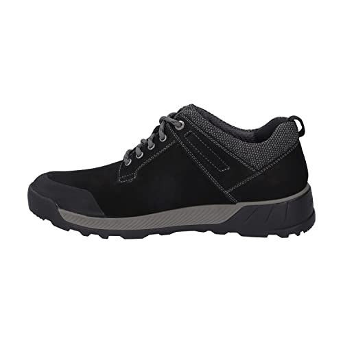 Josef Seibel Herren Low-Top Sneaker Raymond 51,Weite H (Weit),Wechselfußbett,wasserdicht,Halbschuhe,Sportschuhe,schwarz-Kombi,41 EU von Josef Seibel