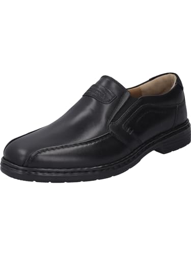 Josef Seibel Herren Slipper Alastair 03,Weite K (Extra weit),Wechselfußbett,elegant,Office,büro,Freizeit,Mokassins,schwarz,47 EU von Josef Seibel