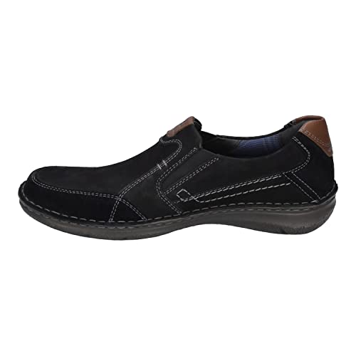 Josef Seibel Herren Slipper Anvers 63,Weite K (Extra weit),Wechselfußbett,College Schuhe,Businessschuhe,Office,schwarz-Kombi / 101,45 EU von Josef Seibel