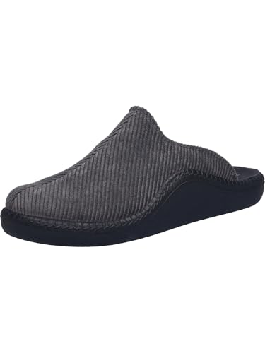 Josef Seibel Herren Pantoffeln Monaco.220, Männer Hausschuhe,Weite H (Weit),House-Slipper,patschen,schlapfen,drinnen,anthrazit,46 EU von Josef Seibel