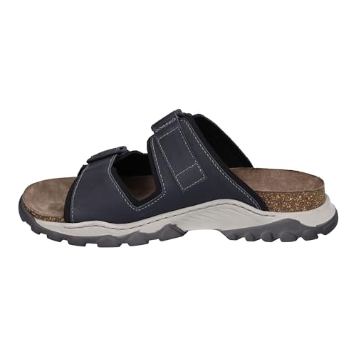 Josef Seibel Herren Pantoletten Janosch 03,Weite G (Normal),Wechselfußbett,Sommerschuhe,sommerclogs,Sandalen,Men's,Man,Blau (Jeans),43 EU von Josef Seibel