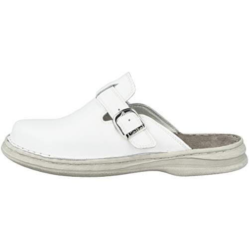 Josef Seibel Herren Pantoletten Madrid, Männer Clogs, Men Man Freizeit leger Hausschuh Pantoffel Slipper Slides maennlich,Weiß(Weiss),43 EU / 9 UK von Josef Seibel