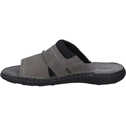 Josef Seibel Herren Pantoletten Vincent 07, Männer Slipper,Weite G (Normal),Sandalen,Freizeitschuhe,Schlupfschuhe,Grau (Asphalt-Kombi),42 EU von Josef Seibel