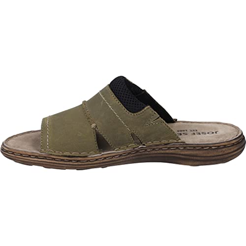 Josef Seibel Herren Pantoletten Vincent 07, Männer Slipper,Weite G (Normal),Sandalen,Freizeitschuhe,Schlupfschuhe,Grün (Oliv-Kombi),43 EU von Josef Seibel