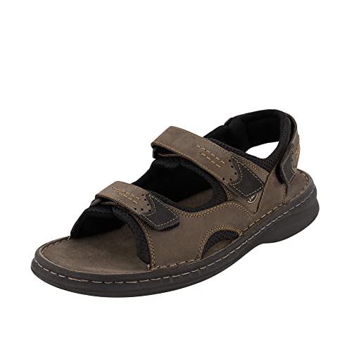 Josef Seibel Herren Sandalen Franklyn., Männer Sommerschuhe,Leder,Übergröße,verstellbar,riemen,geschlossener,weite,Grau/Schwarz,43 EU / 9 UK von Josef Seibel