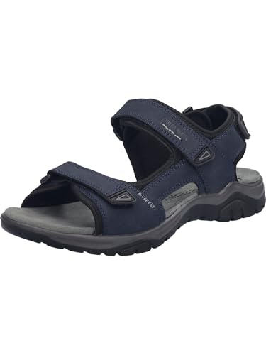 Josef Seibel Herren Sandaletten Arlo 02, Männer Sandalen,Weite G (Normal),Sommersandalen,Klettverschluss,t-spange,Indigo,40 EU von Josef Seibel