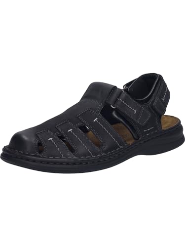 Josef Seibel Herren Sandaletten Max 92, Männer Sandalen,Weite G (Normal),Sommersandalen,Klettverschluss,t-spange,schwarz,46 EU von Josef Seibel