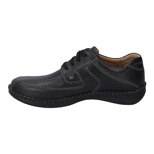 Josef Seibel Herren Schnürhalbschuhe Anvers.08, Männer Bequemschuhe,extra weit,Halbschuhe,Sommerschuhe,Freizeitschuhe,Nubuk,Schwarz,39 EU / 6 UK von Josef Seibel