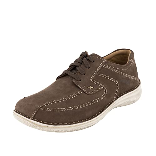 Josef Seibel Herren Schnürhalbschuhe Anvers.08, Männer Bequemschuhe,extra weit,Kurzschaft,bequem,wechselfußbett,Innensohle,Dunkelgrau,44 EU / 9.5 UK von Josef Seibel