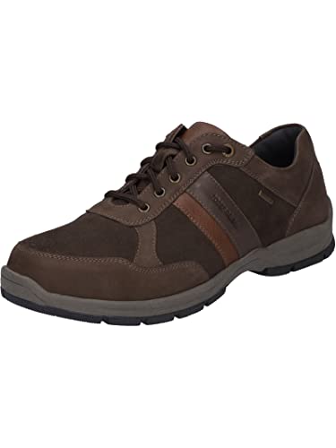 Josef Seibel Herren Low-Top Sneaker Lenny 51,Weite K (Extra weit),Wechselfußbett,wasserdicht,Laufschuhe,schnürer,braun-Kombi,43 EU von Josef Seibel