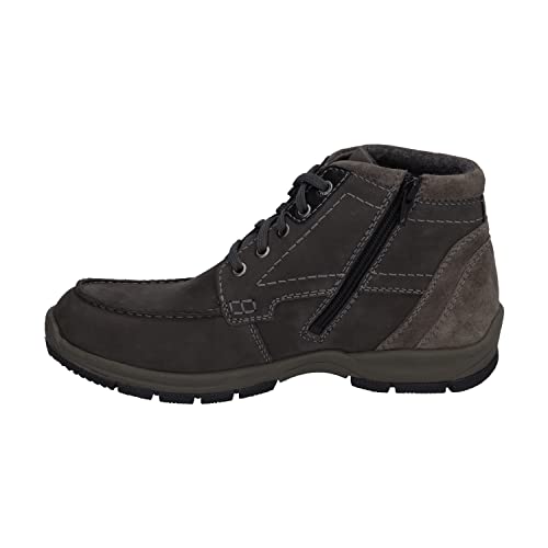 Josef Seibel Herren Schnürstiefel Lenny 50,Weite K (Extra weit),Wechselfußbett,wasserdicht,Winterschuhe,Grau (Granit-Kombi),47 EU von Josef Seibel