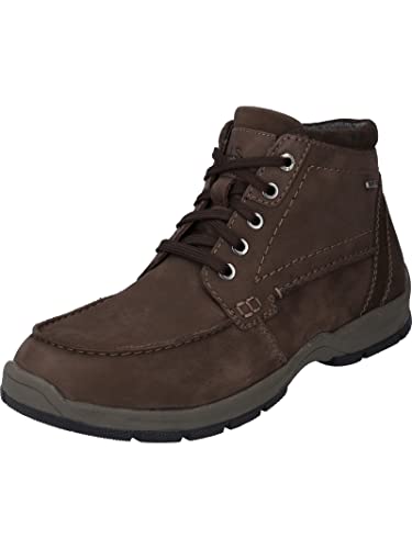 Josef Seibel Herren Schnürstiefel Lenny 50,Weite K (Extra weit),Wechselfußbett,wasserdicht,halbstiefel,braun-Kombi,47 EU von Josef Seibel