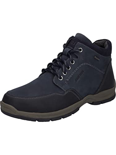 Josef Seibel Herren Schnürstiefel Lenny 52,Weite K (Extra weit),Wechselfußbett,wasserdicht,Winterstiefel,Blau (Ocean-Kombi),42 EU von Josef Seibel
