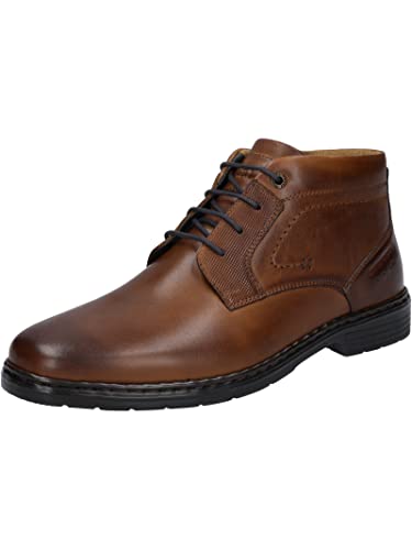 Josef Seibel Herren Schnürstiefeletten Alastair 17,Weite K (Extra weit),Wechselfußbett,Bootee,Booties,halbstiefel,Cognac,49 EU von Josef Seibel