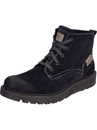 Josef Seibel Herren Schnürstiefeletten Cooper 04,Weite G (Normal),Wechselfußbett,Bootee,Booties,halbstiefel,Blau (Jeans-Kombi),40 EU von Josef Seibel