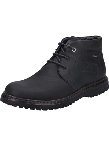 Josef Seibel Herren Schnürstiefeletten Erroll 52,Weite G (Normal),Wechselfußbett,wasserdicht,übergangsschuhe,Bootee,schwarz,46 EU von Josef Seibel