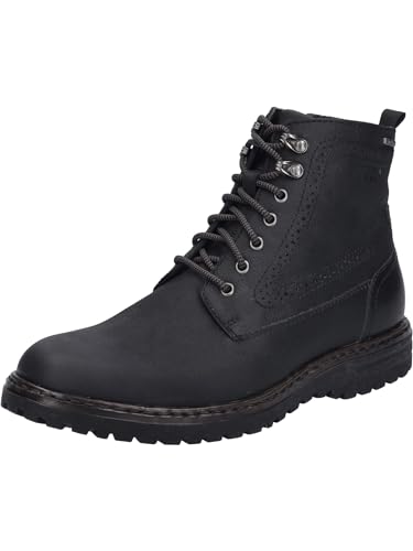 Josef Seibel Herren Schnürstiefeletten Erroll 53,Weite G (Normal),Wechselfußbett,wasserdicht,Booties,halbstiefel,schwarz,47 EU von Josef Seibel
