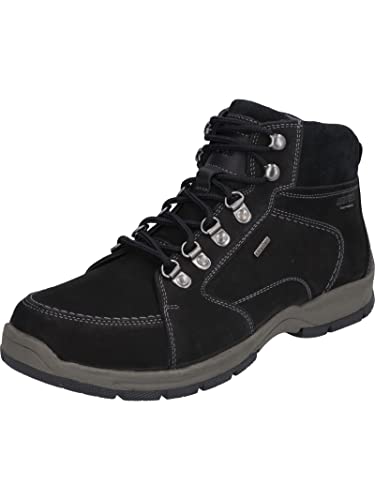 Josef Seibel Herren Schnürstiefeletten Lenny 56,Weite K (Extra weit),Wechselfußbett,wasserdicht,Kurzstiefel,schwarz,44 EU von Josef Seibel