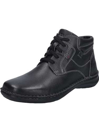 Josef Seibel Herren Schnürstiefeletten New Anvers 35,Weite K (Extra weit),Wechselfußbett,schnürboots,reißverschluss,schwarz,39 EU von Josef Seibel